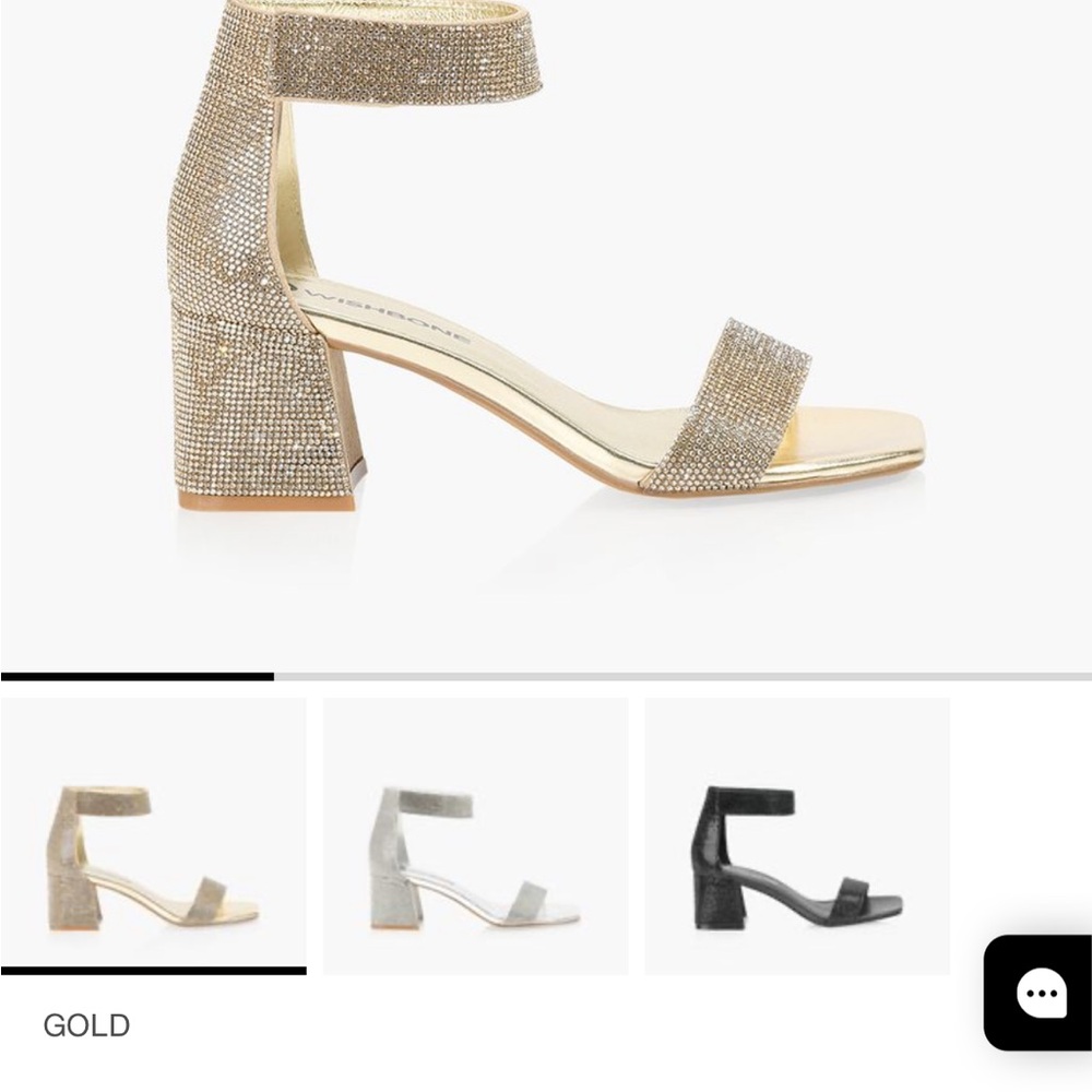 Elegant Gold Block Heels